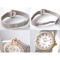 オメガ OMEGA オメガ コンステレーション ミニ アイリス 1367.79 マイチョイス ダイヤベゼル カラーストーン ホワイトシェル