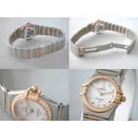 オメガ OMEGA コンステレーション マイチョイス 1376.75 ダイヤベゼル 12Pダイヤ ホワイトシェル