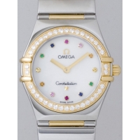 オメガ OMEGA コンステレーション アイリス マイチョイス 1376.79 ダイヤベゼル カラーストーン ホワイトシェル