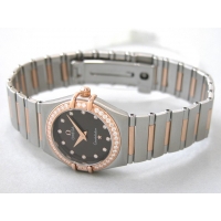 オメガ OMEGA コンステレーション ミニ 1358.60 ダイヤベゼル 12Pダイヤ ブラウン