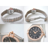 オメガ OMEGA コンステレーション ミニ 1358.60 ダイヤベゼル 12Pダイヤ ブラウン