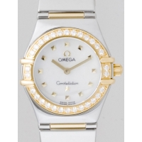 オメガ OMEGA コンステレーション ミニ マイチョイス 1365.71 ダイヤベゼル ホワイトシェル