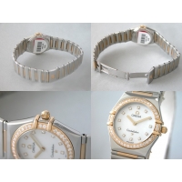 オメガ OMEGA コンステレーション ミニ マイチョイス 1365.71 ダイヤベゼル ホワイトシェル