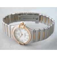 オメガ OMEGA コンステレーション ミニ マイチョイス 1365.71 ダイヤベゼル ホワイトシェル