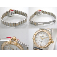 オメガ OMEGA コンステレーション 1365.75 マイチョイス ダイヤベゼル 12Pダイヤ ホワイトシェル