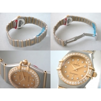 オメガ OMEGA コンステレーション ミニ 1267.15 ベゼルダイヤ 12Pダイヤ シャンパンゴール