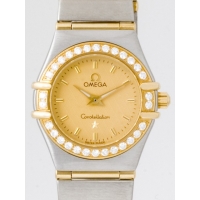 オメガ OMEGA コンステレーション 1267.10 ベゼルダイヤ YG/SS シャンパンゴール