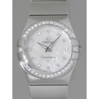 オメガ OMEGA コンステレーション ポリッシュ 123.15.27.60.55.003 SS 12Pダイヤ ベゼルダイヤ クォーツ ホワイトシェル