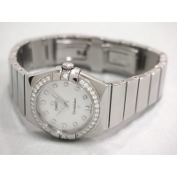 オメガ OMEGA コンステレーション ポリッシュ 123.15.27.60.55.003 SS 12Pダイヤ ベゼルダイヤ クォーツ ホワイトシェル