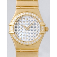 オメガ OMEGA コンステレーション95 1155.77 YG ダイヤベゼル ホワイトシェル