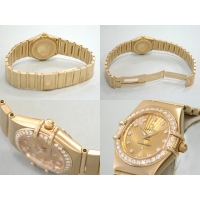 オメガ OMEGA コンステレーション ミニ 111.55.23.60.58.001 ダイヤベゼル 12Pダイヤ 160周年記念モデル シャンパン