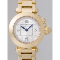カルティエスーパーコピー Cartier ミスパシャ WJ124015 27mm YG 8Pダイヤ シルバー レディース