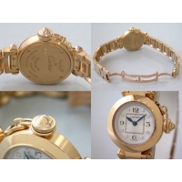 カルティエスーパーコピー Cartier ミスパシャ WJ124015 27mm YG 8Pダイヤ シルバー レディース