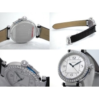 カルティエスーパーコピー Cartier パシャ WJ120251 42mm WG ダイヤベゼル シルバー メンズ