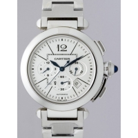 カルティエスーパーコピー Cartier パシャ 42mm クロノグラフ W31085M7 ブレス ホワイト 自動巻
