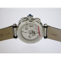 カルティエスーパーコピー Cartier パシャ 42mm クロノグラフ W3108555 ＳＳ 皮 ホワイト