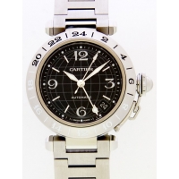 カルティエスーパーコピー Cartier パシャＣ W31079M7 ＧＭＴ 新型 ブラック 自動巻