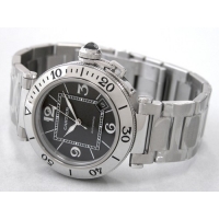 カルティエ Cartier パシャ W31077M7 シータイマー ステンブレス ブラック