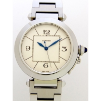 カルティエ Cartier パシャ W31072M7 42mm ＳＳ ブレス  ホワイト