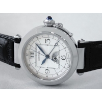カルティエ Cartier パシャ XL GMT W3109255 42mm 黒皮  シルバー