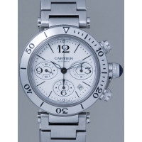 カルティエ Cartier パシャ W31089M7 シータイマー クロノグラフ ステンブレス シルバー