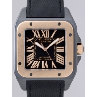 カルティエスーパーコピー Cartier サントス100 LM カーボン W2020009 PG/SS ブラック