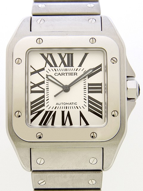 カルティエ Cartier サントス100 W200737G SS/SS ホワイト