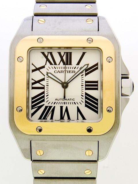 カルティエ Cartier サントス100 W200728G ＹＧ／ＳＳ ホワイト