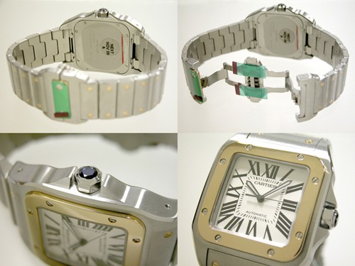 カルティエ Cartier サントス100 W200728G ＹＧ／ＳＳ ホワイト