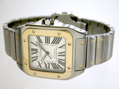 カルティエ Cartier サントス100 W200728G ＹＧ／ＳＳ ホワイト