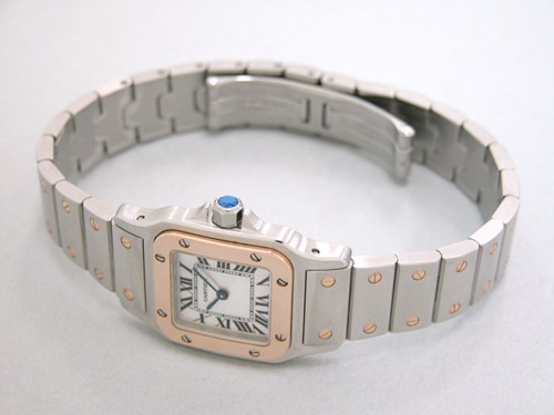 カルティエスーパーコピー Cartier サントスガルベ SG SM Q W20103C4 ピンクシェル レディース