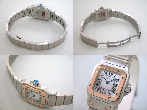 カルティエスーパーコピー Cartier サントスガルベ SG SM Q W20103C4 ピンクシェル レディース