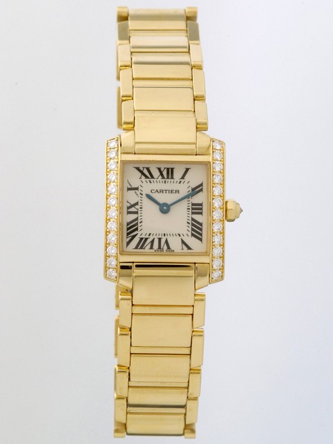 カルティエスーパーコピー Cartier タンクフランセーズ WE1001R8 ケースダイヤ ホワイト