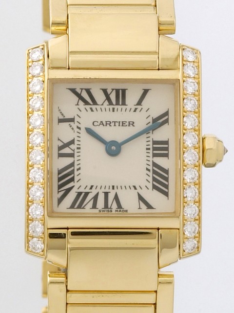 カルティエスーパーコピー Cartier タンクフランセーズ WE1001R8 ケースダイヤ ホワイト