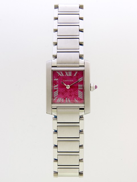 カルティエスーパーコピー タンクフランセーズ W51030Q3 SS SM 2006年クリスマス限定 ラズベリー