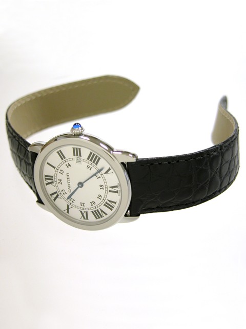 カルティエ Cartier ロンドソロ W6700255 ＳS ＬＭ ホワイト