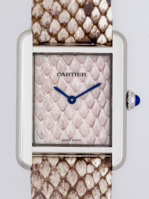 カルティエ Cartier タンクソロ W5200020 ＳS SＭ パイソンモチーフ パイソンモチーフ