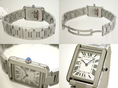 カルティエ Cartier タンクソロ W5200013 SS SM ブレス ホワイト
