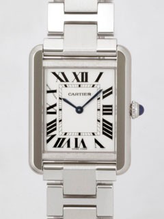 カルティエ Cartier タンクソロ W5200013 SS SM ブレス ホワイト