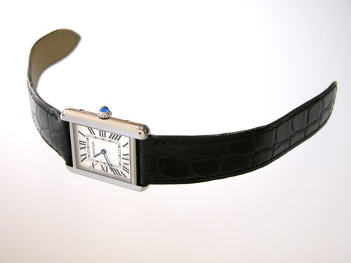 カルティエ Cartier タンクソロ W1018255 ＳS SＭ ホワイト