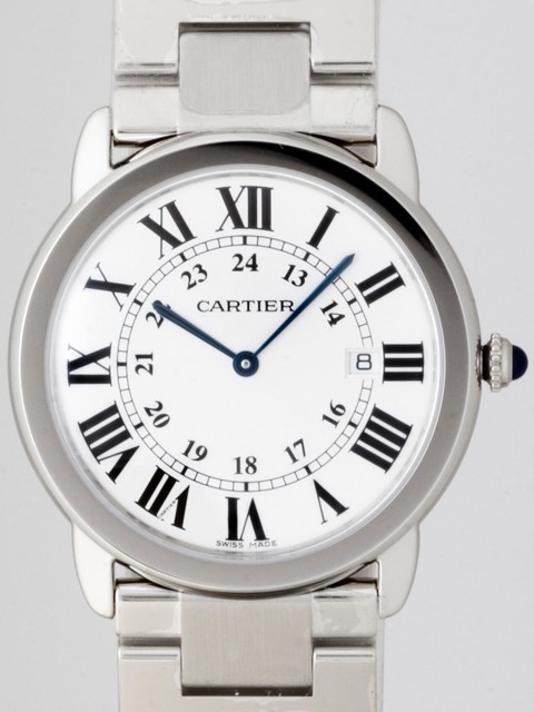 カルティエ Cartier ロンドソロ W6701005 ＳS ＬＭ ブレス ホワイト