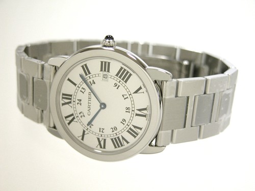 カルティエ Cartier ロンドソロ W6701005 ＳS ＬＭ ブレス ホワイト