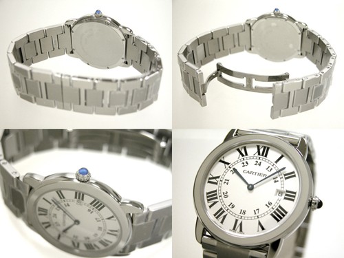 カルティエ Cartier ロンドソロ W6701005 ＳS ＬＭ ブレス ホワイト