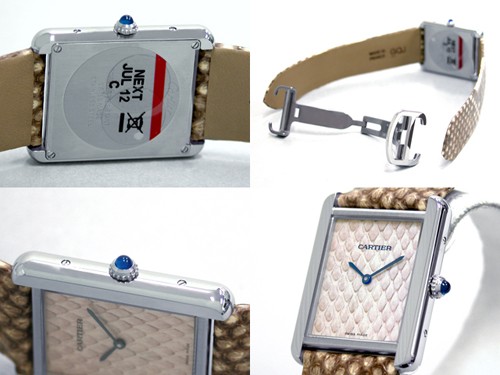 カルティエ Cartier タンクソロ W5200021 SS LM パイソンモチーフ パイソンモチーフ