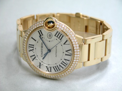 カルティエスーパーコピー Cartier バロンブルー ケースダイヤ WE90073 YＧ LＭ シルバー