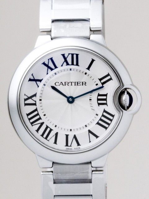 カルティエスーパーコピー Cartier バロンブルー W690114 SS MM シルバー クォーツ ボーイズ