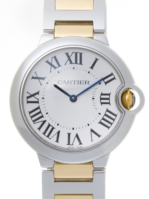 カルティエスーパーコピー Cartier バロンブルー W690083 SG MM シルバー ボーイズ