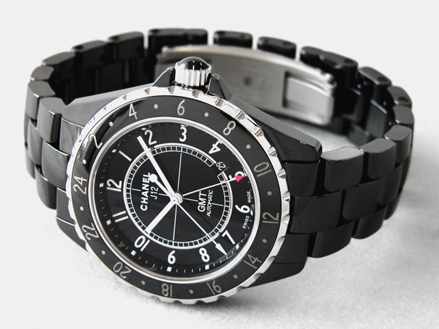 シャネルスーパーコピー j12 H2012 42mm GMT ブラックセラミックブレス ブラック