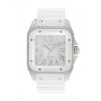 カルティエスーパーコピー Cartier サントス100 MM レディース W20129U2 白ラバー ホワイト