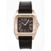 カルティエスーパーコピー Cartier サントス100 2007年限定 W20127Y1 ＰＧ 茶皮 ブラウン